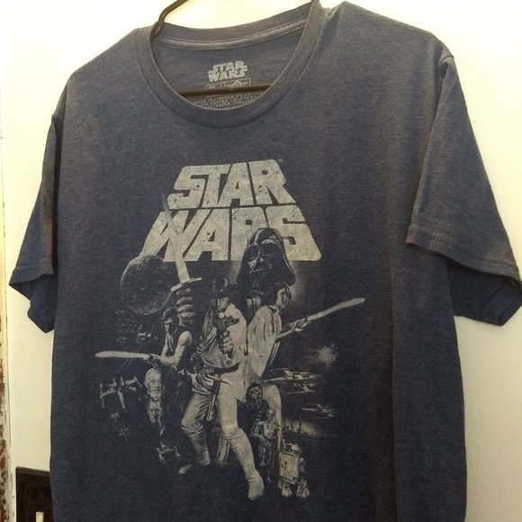 STAR WARS T-SHIRT // Large // Movie Logo Graphic Tee Shirt - Picture 4 of 5